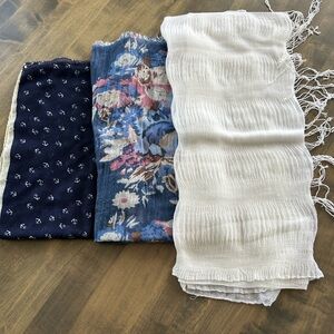 Set of Three Patterned Scarves